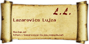 Lazarovics Lujza névjegykártya